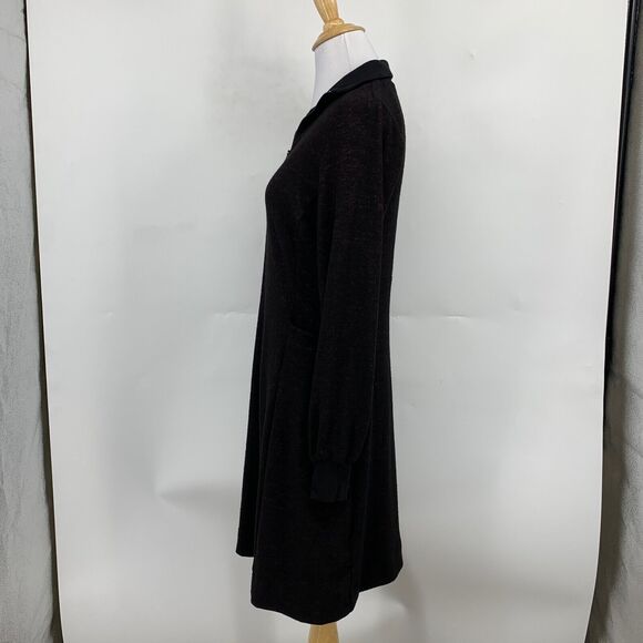 Cabi Dress Womens XXS 2XS Black Plum Cuddle Snap Pockets Long Sleeve Sweater - Picture 4 of 14